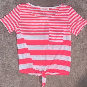 Striped Top with Tie